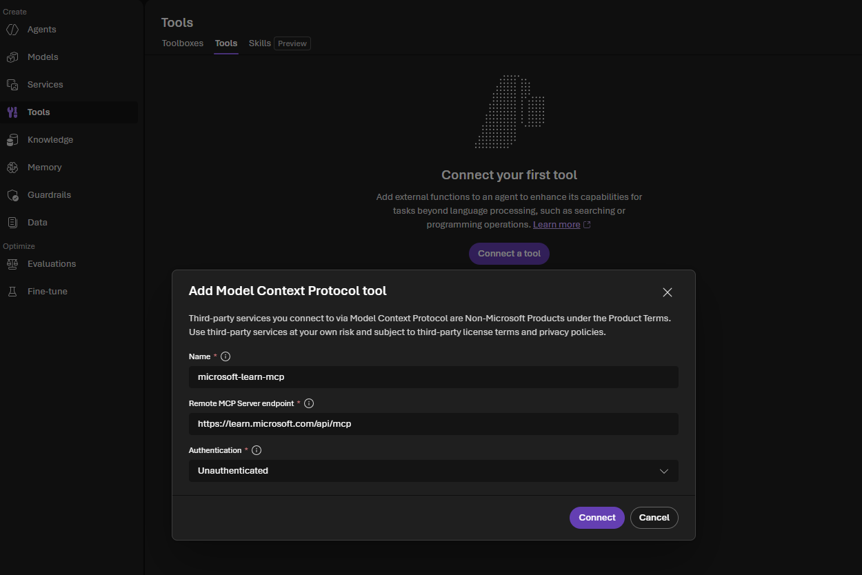 Foundry MCP tool configuration