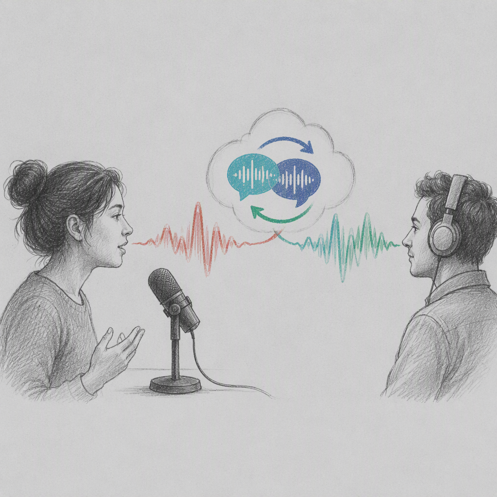 Editorial illustration for “Foundry use case: live speech translation with Azure Speech”.