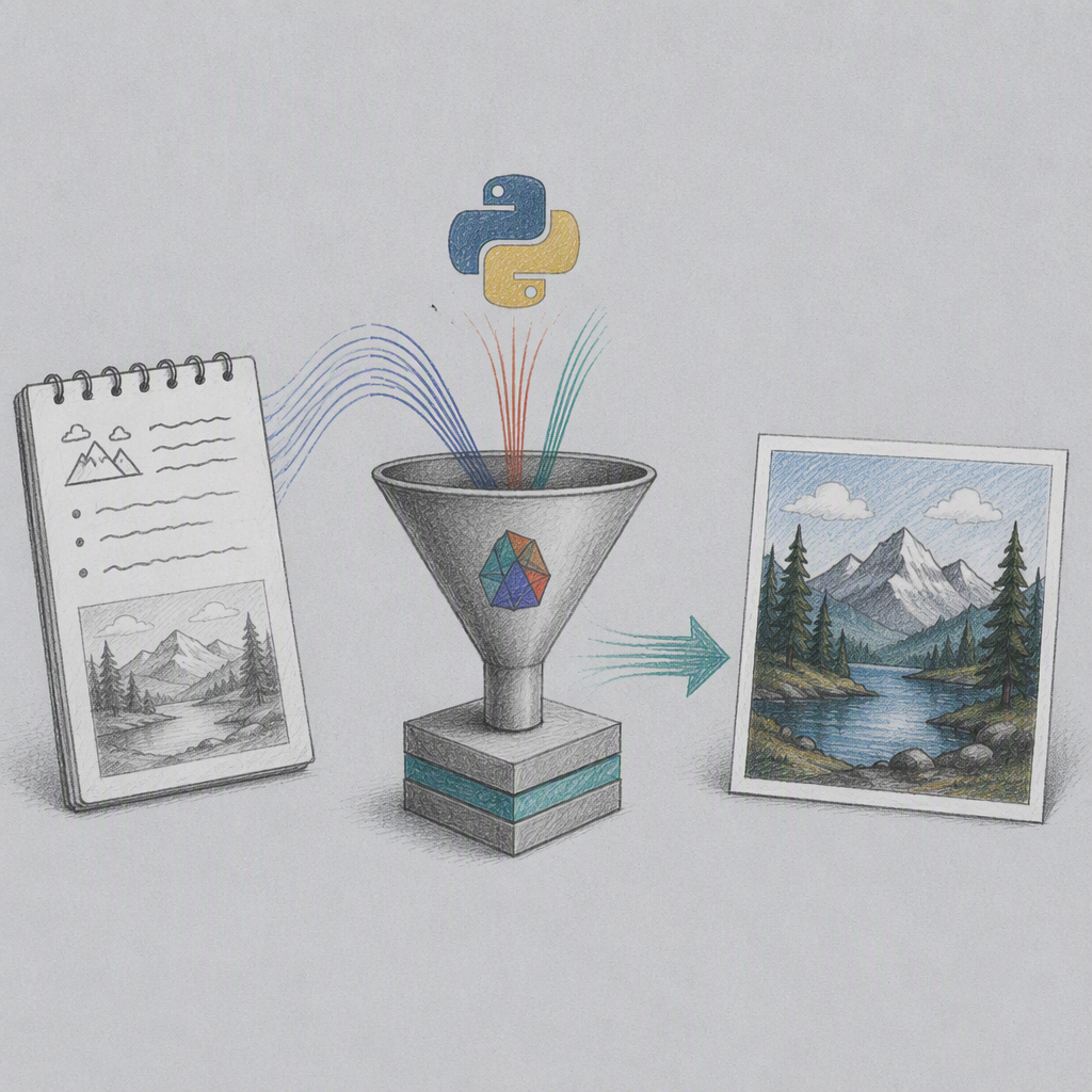 Editorial illustration for “Foundry use case: text to image”.