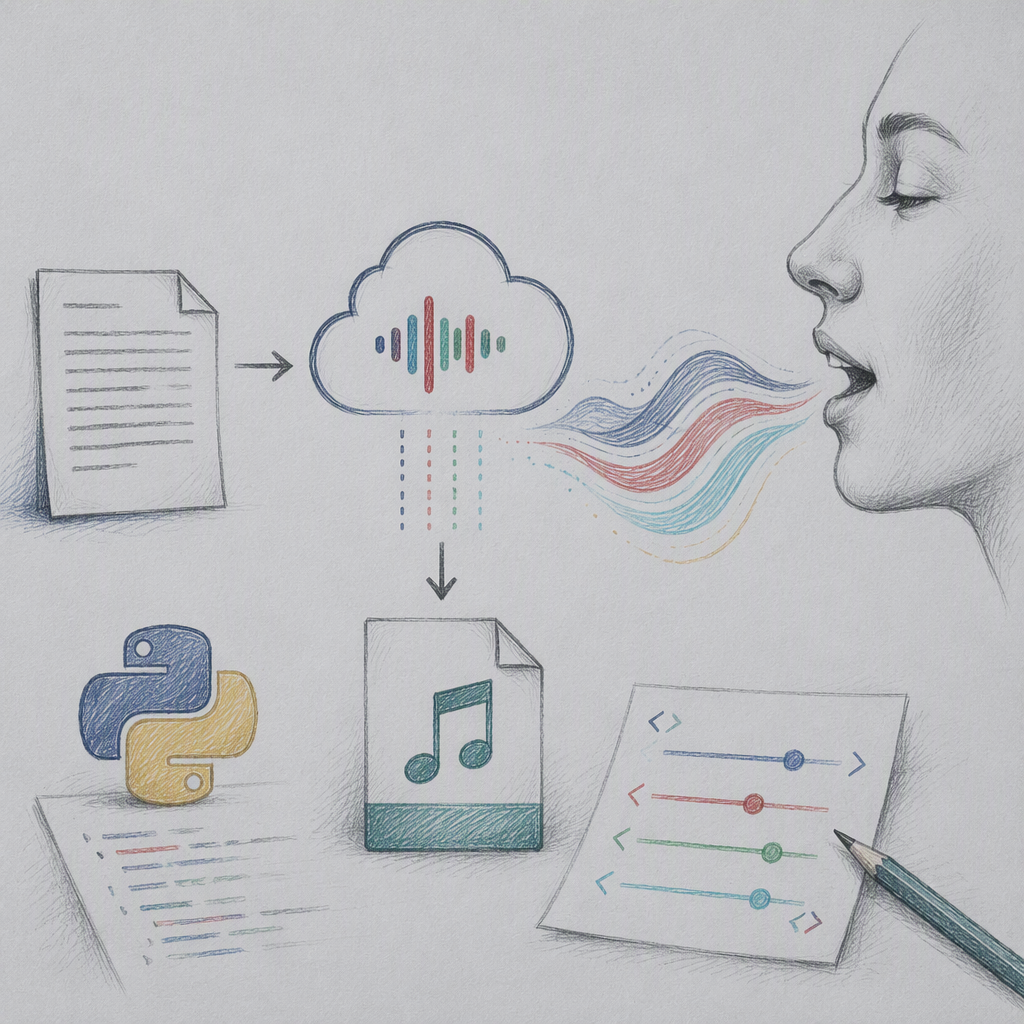 Editorial illustration for “Text to Speech with Azure Speech in Microsoft Foundry”.