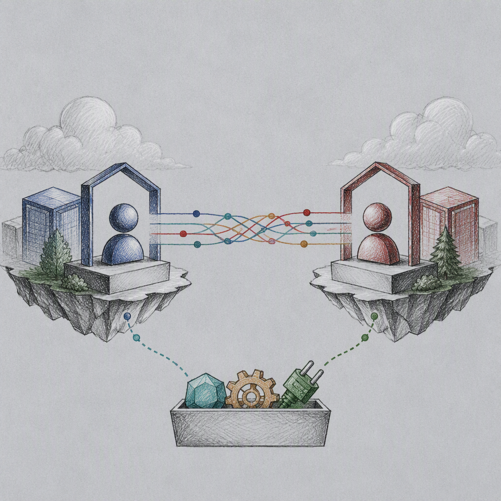 Editorial illustration for “Microsoft Foundry SDK: Part 11 - Agent2Agent Communication Between Hosted Agents”.